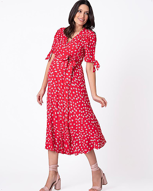 Seraphine Abito Premaman Bessie - Rosso Floreale Vestiti_