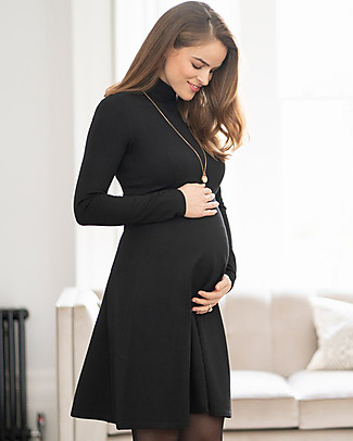 Seraphine Abito Premaman con Collo Alto Vanessa - Nero Vestiti