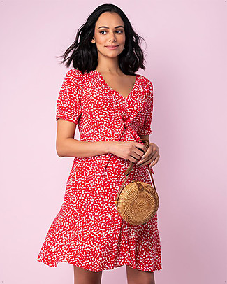 Seraphine Abito Premaman con Fiocco Daffodil - Rosso Floreale Vestiti_