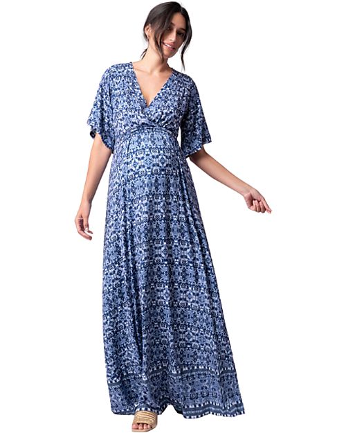 Seraphine Abito Premaman e Allattamento - Lulah - Blu Fantasia - Viscosa Vestiti_
