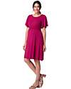 Seraphine Abito Premaman e Allattamento Rivera - Rosa Lampone - Manica a Balza - Viscosa Vestiti_