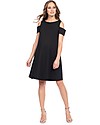 Seraphine Bluebell, Abito Elegante Premaman e Allattamento con Spalle Scoperte - Nero Vestiti_