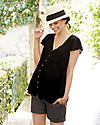 Seraphine Blusa Premaman con Maniche a Farfalla Claudia - Nera Bluse