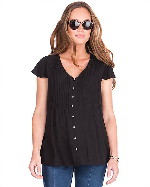 Seraphine Blusa Premaman con Maniche a Farfalla Claudia - Nera Bluse
