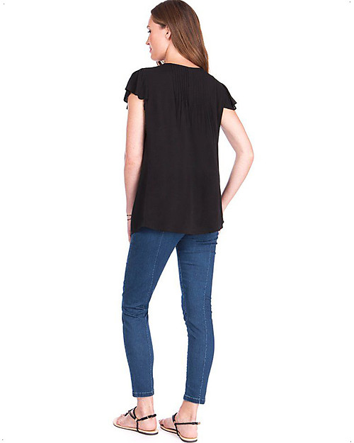 Seraphine Blusa Premaman con Maniche a Farfalla Claudia - Nera Bluse