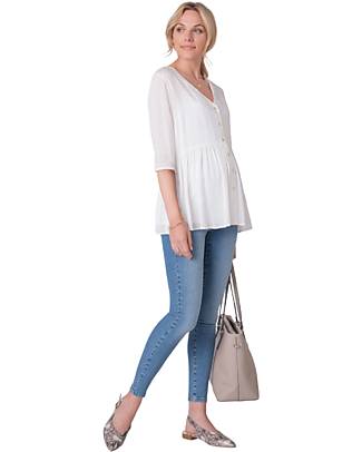 Seraphine Blusa Premaman e Allattamento Magnolia - Ecrù - Bottoni Madreperla Bluse