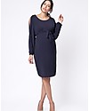 Seraphine Brielle, Abito Elegante Premaman e Allattamento con Spalle Scoperte - Blu Navy Vestiti_