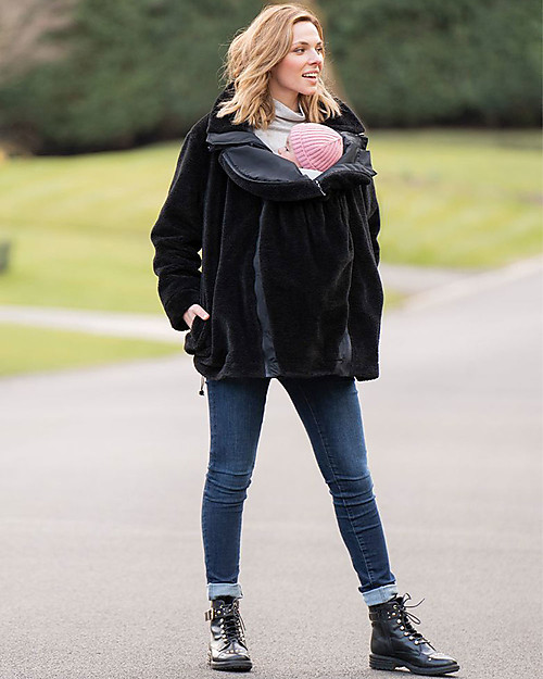 Seraphine Cappotto Reversibile 3in1 Salma - Nero - per Gravidanza Allattamento e Babywearing Cappotti