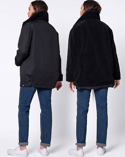 Seraphine Cappotto Reversibile 3in1 Salma - Nero - per Gravidanza Allattamento e Babywearing Cappotti