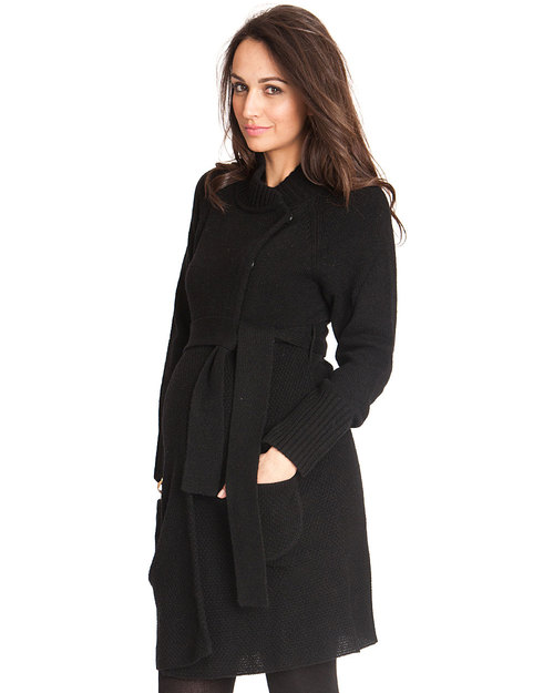 Seraphine Caroline Cappotto in Maglia Premaman - Nero Cappotti