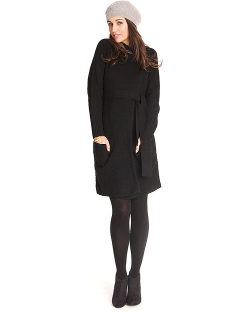 Seraphine Caroline Cappotto in Maglia Premaman - Nero Cappotti