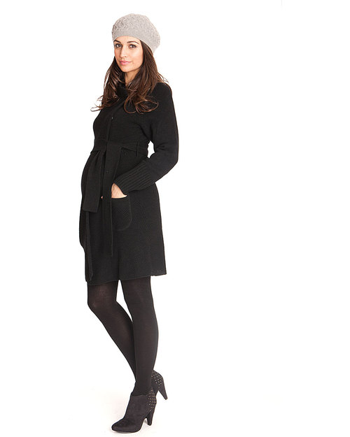 Seraphine Caroline Cappotto in Maglia Premaman - Nero Cappotti