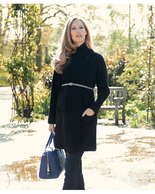 Seraphine Caroline Cappotto in Maglia Premaman - Nero Cappotti