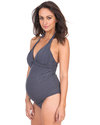 Seraphine Costume da Bagno Premaman Tankini - Blu Navy a Pois Costumi Due Pezzi