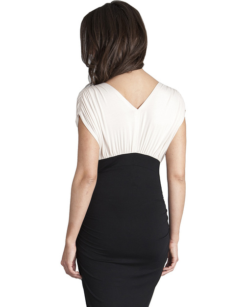 Seraphine Dahlia - Abito Elegante Premaman - Nero e Perla Vestiti_