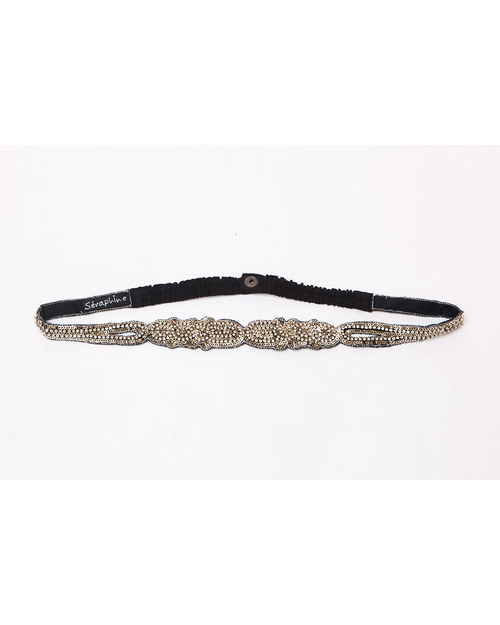 Seraphine Diamante - Cintura da Sera Premaman Impreziosita - Grigio Metallico Fasce Premaman