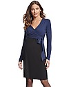 Seraphine Elsa, Abito Elegante Premaman e Allattamento - Blu/Nero Vestiti_