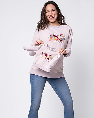 Seraphine Felpa Allattamento Mama Mini per la Mamma e per il Bèbè - Rebecca - Decoro Floreale Felpe