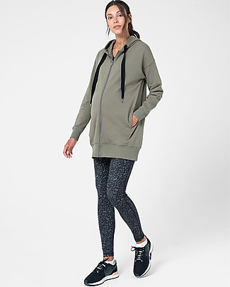Seraphine Felpa con Cappuccio 3in1 Kristen - Kaki - per Gravidanza Allattamento e Babywearing Felpe