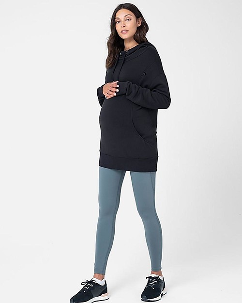 Seraphine Felpa Premaman e Allattamento Lori - Cappuccio con Coulisse - Nero Felpe