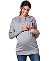 Seraphine Felpa Premaman e Allattamento Pernella con Cappuccio - Grigio Felpe
