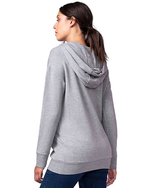 Seraphine Felpa Premaman e Allattamento Pernella con Cappuccio - Grigio Felpe