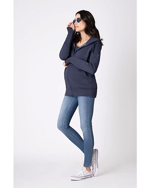 Seraphine Felpa Premaman e Copri Porta bèbè 3-In-1 Connor con Cappuccio Amovibile - Blu Navy Felpe