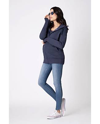 Seraphine Felpa Premaman e Copri Porta bèbè 3-In-1 Connor con Cappuccio Amovibile - Blu Navy Felpe