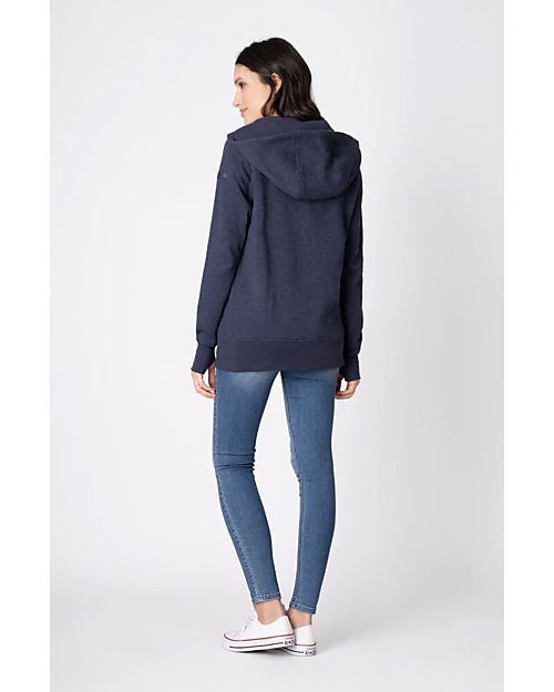 Seraphine Felpa Premaman e Copri Porta bèbè 3-In-1 Connor con Cappuccio Amovibile - Blu Navy Felpe