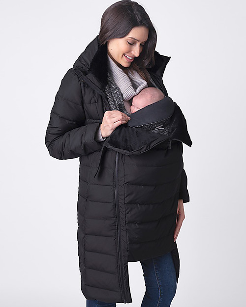 Seraphine Giacca Piumino Anna Premaman e Copri Porta Bebè 3 in 1, Nero Piumini