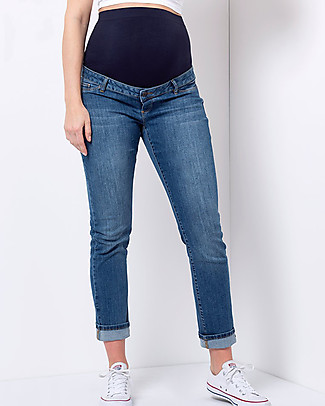 Seraphine Jeans Premaman Carsen, Stile Boyfriend - Blu Chiaro Pantaloni Lunghi