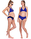Seraphine Jessica, Bikini Premaman Blu - Slip per Sopra o Sotto il Pancione! Costumi Due Pezzi