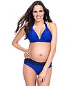 Seraphine Jessica, Bikini Premaman Blu - Slip per Sopra o Sotto il Pancione! Costumi Due Pezzi