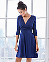 Seraphine Jolene - Abito elegante premaman con nodo maniche a ¾ - Blu Scuro Vestiti_
