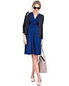 Seraphine Jolene - Abito elegante premaman con nodo maniche a ¾ - Blu Scuro Vestiti_