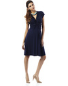 Seraphine Jolene - Abito Elegante Premaman Nodo - Blu Navy Vestiti_