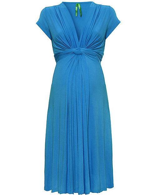 Seraphine Jolene - Abito Elegante Premaman Nodo - Turchese Vestiti_