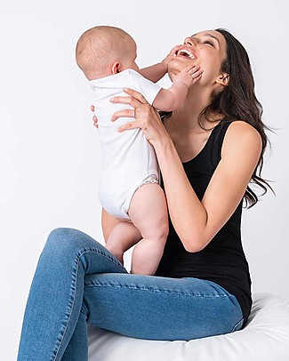 Seraphine Laina, Canottiera Premaman e Allattamento in Bambù, Nero - Morbidissima! Canotte
