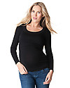 Seraphine Laina Maglia Premaman e Allattamento in Bambù - Nero Maglie Manica Lunga