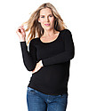 Seraphine Laina Maglia Premaman e Allattamento in Bambù - Nero Maglie Manica Lunga