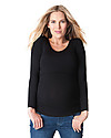 Seraphine Laina Maglia Premaman e Allattamento in Bambù - Nero Maglie Manica Lunga