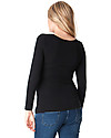 Seraphine Laina Maglia Premaman e Allattamento in Bambù - Nero Maglie Manica Lunga