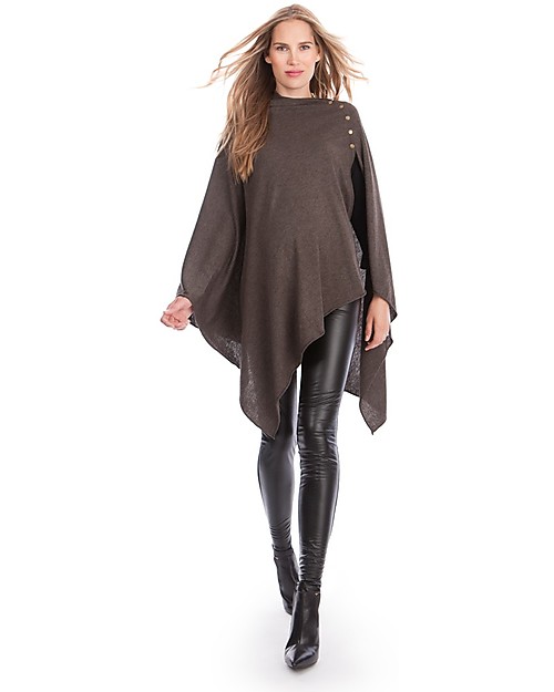 Seraphine Madison - Mantella da Allattamento Marrone - Bambù + Lana (morbida e calda e dai mille usi!) Sciarpe