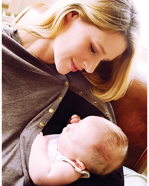 Seraphine Madison - Mantella da Allattamento Marrone - Bambù + Lana (morbida e calda e dai mille usi!) Sciarpe