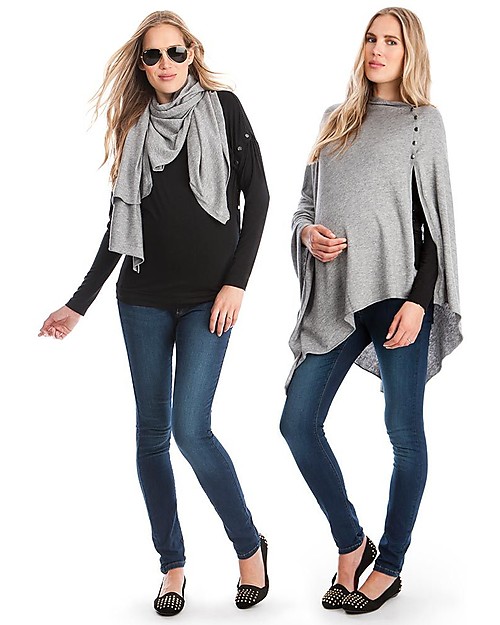 Seraphine Mantella Premaman e Allattamento Madison - Grigio - Bambù Sciarpe