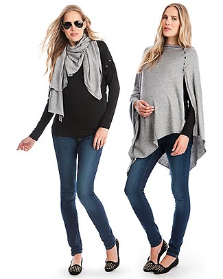 Seraphine Mantella Premaman e Allattamento Madison - Grigio - Bambù Sciarpe
