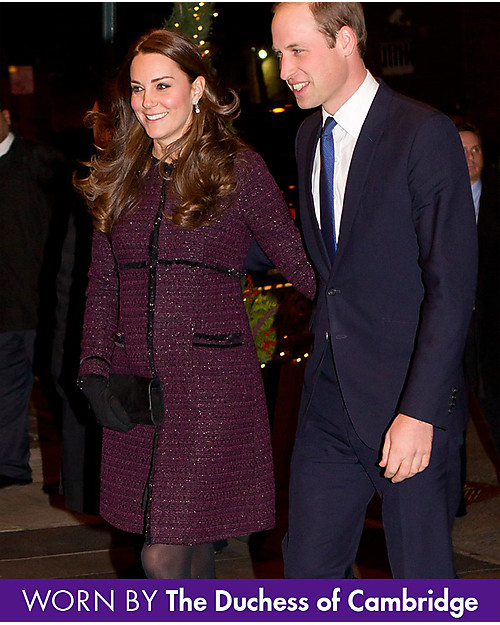 Seraphine Marina - Cappotto Premaman Elegante Bouclé - Bordeaux (Scelto da Kate Middleton) Cappotti