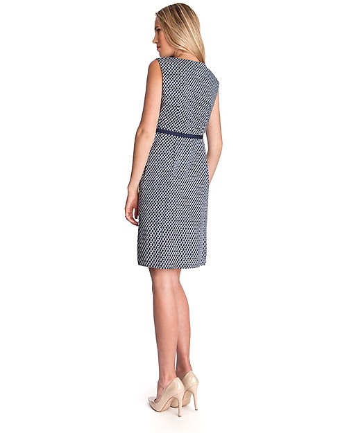 Seraphine Martina, Abito Premaman Giorno/Sera - Fantasia Navy Blu Vestiti_