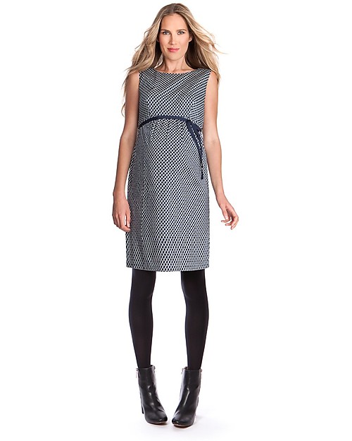 Seraphine Martina, Abito Premaman Giorno/Sera - Fantasia Navy Blu Vestiti_