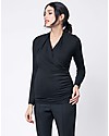 Seraphine Melanie, Top Premaman e Allattamento - Scollo a V Incrociato - Nero T-shirt